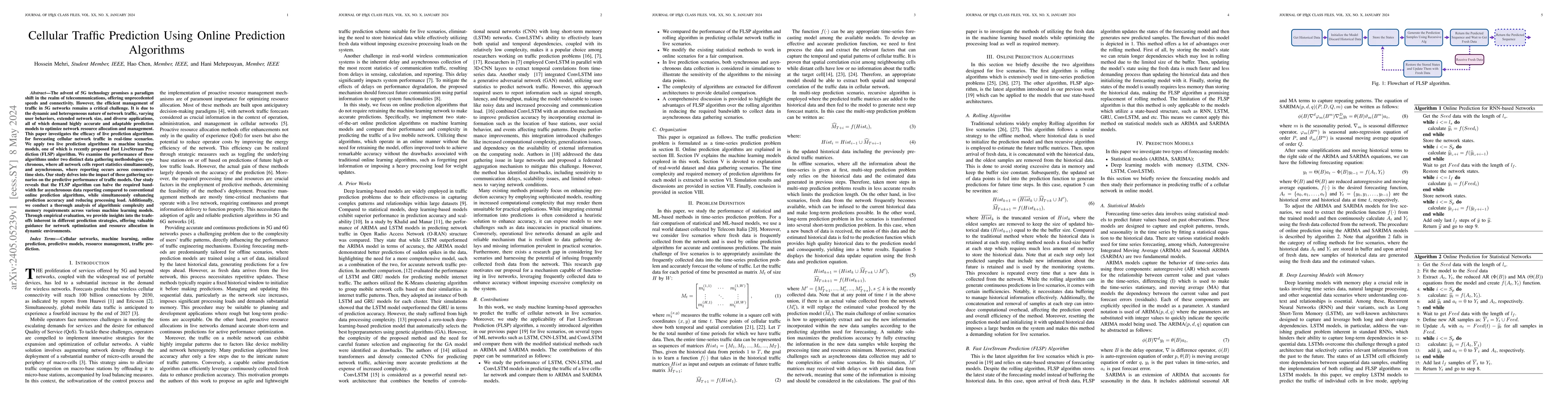 Thumbnail for Cellular Traffic Prediction Using Online Prediction Algorithms
