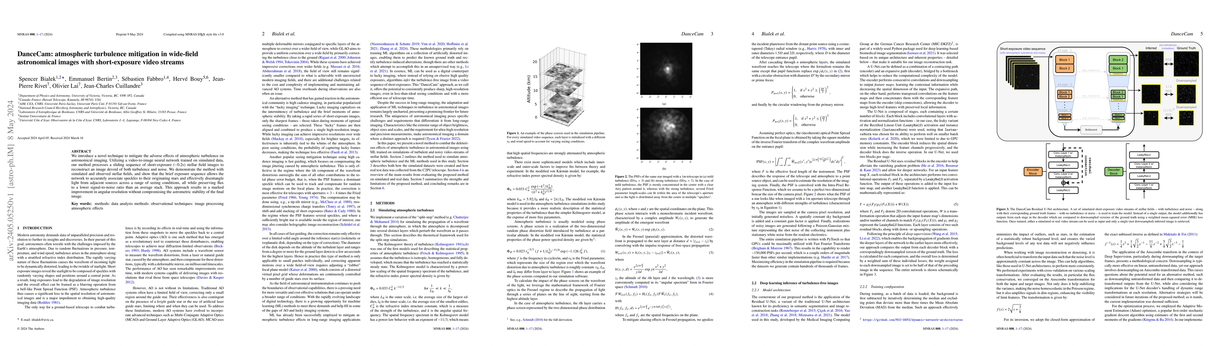 Thumbnail for DanceCam: atmospheric turbulence mitigation in wide-field astronomical
  images with short-exposure video streams