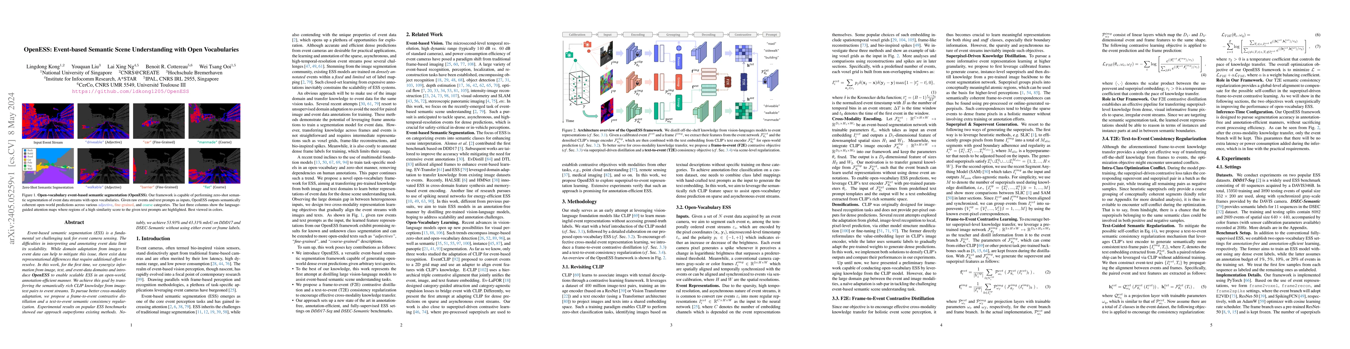 Thumbnail for OpenESS: Event-based Semantic Scene Understanding with Open Vocabularies
