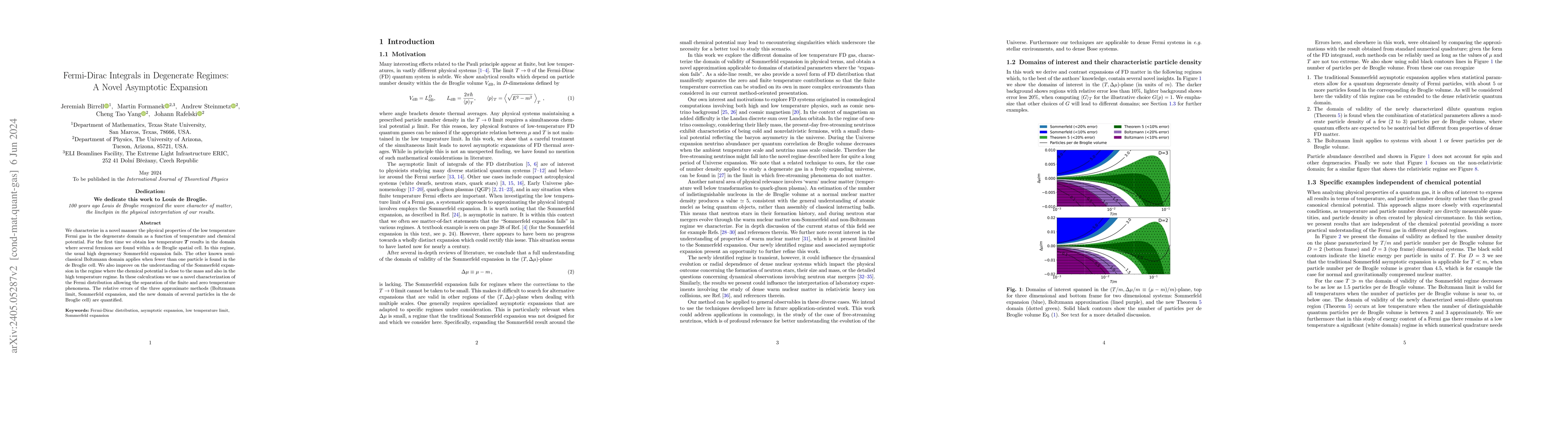 Thumbnail for Fermi-Dirac Integrals in Degenerate Regimes: A Novel Asymptotic
  Expansion