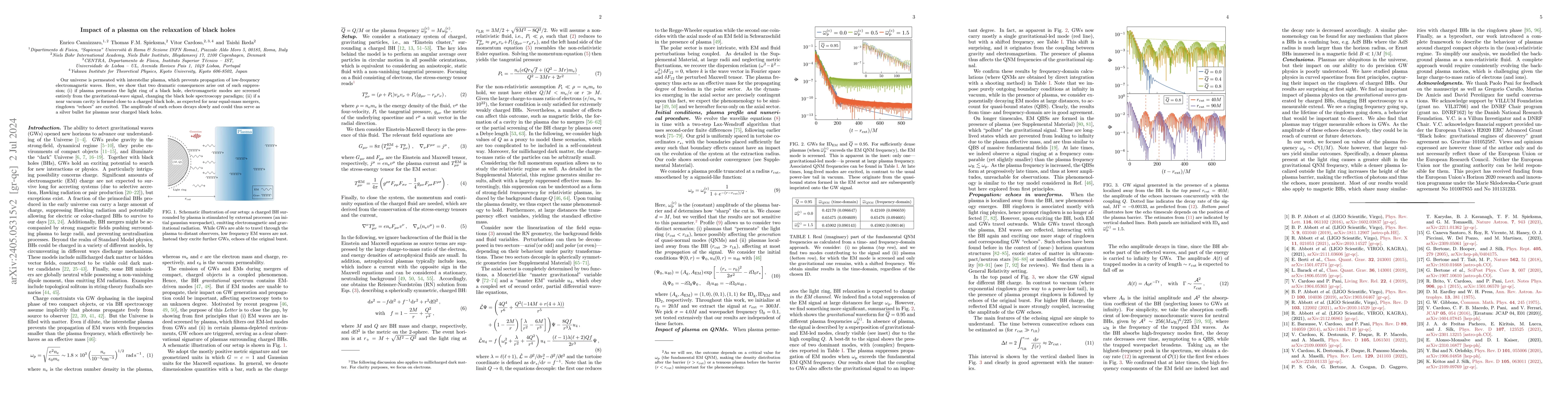 Thumbnail for Impact of a plasma on the relaxation of black holes