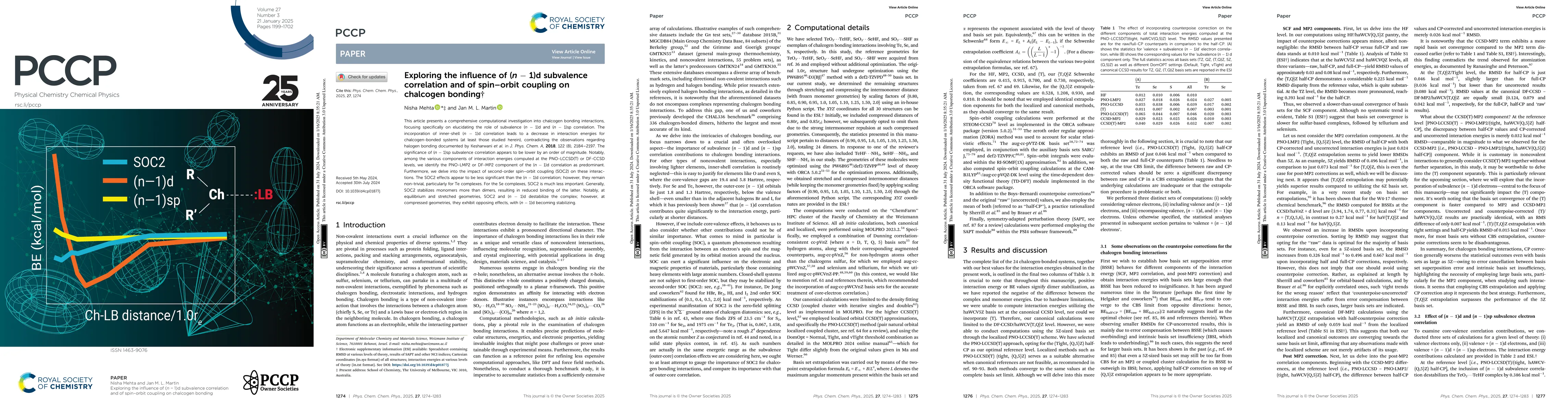Thumbnail for Exploring the Influence of (n-1)d Subvalence Correlation and of
  Spin-Orbit Coupling on Chalcogen Bonding