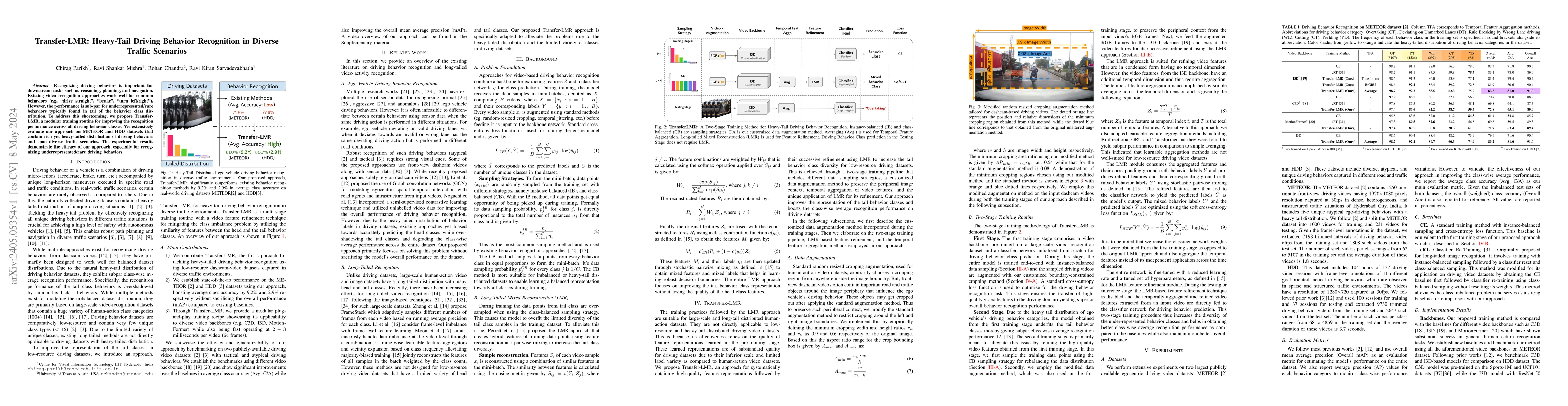 Thumbnail for Transfer-LMR: Heavy-Tail Driving Behavior Recognition in Diverse Traffic
  Scenarios