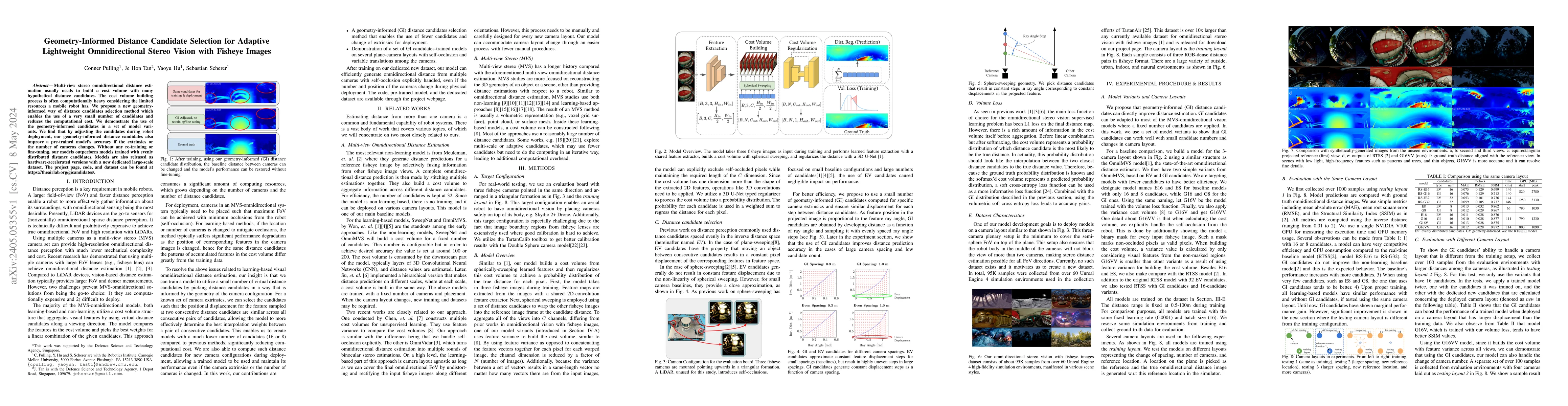 Thumbnail for Geometry-Informed Distance Candidate Selection for Adaptive Lightweight
  Omnidirectional Stereo Vision with Fisheye Images