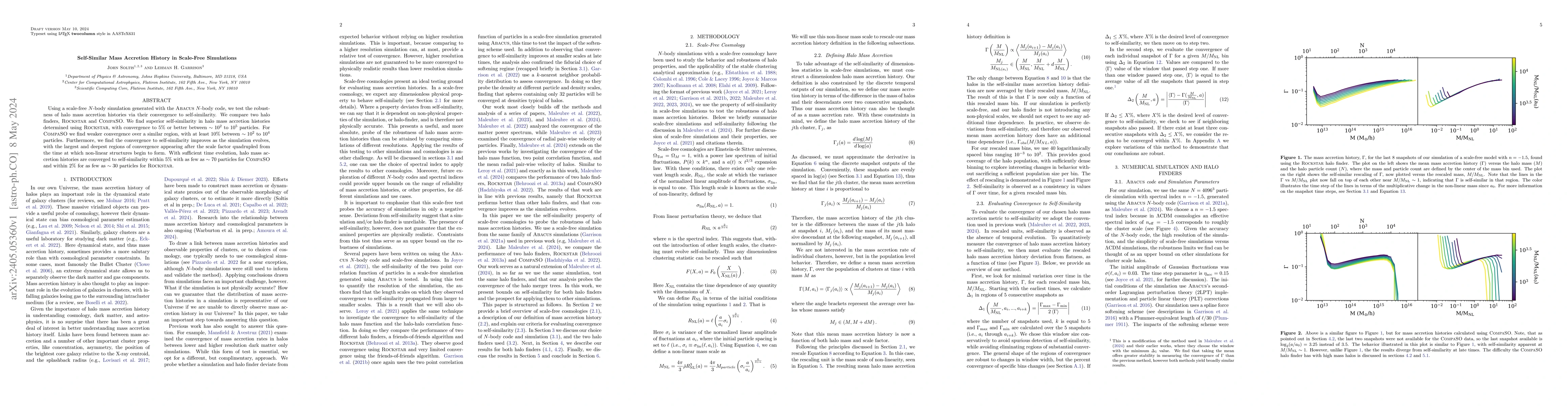 Thumbnail for Self-Similar Mass Accretion History in Scale-Free Simulations