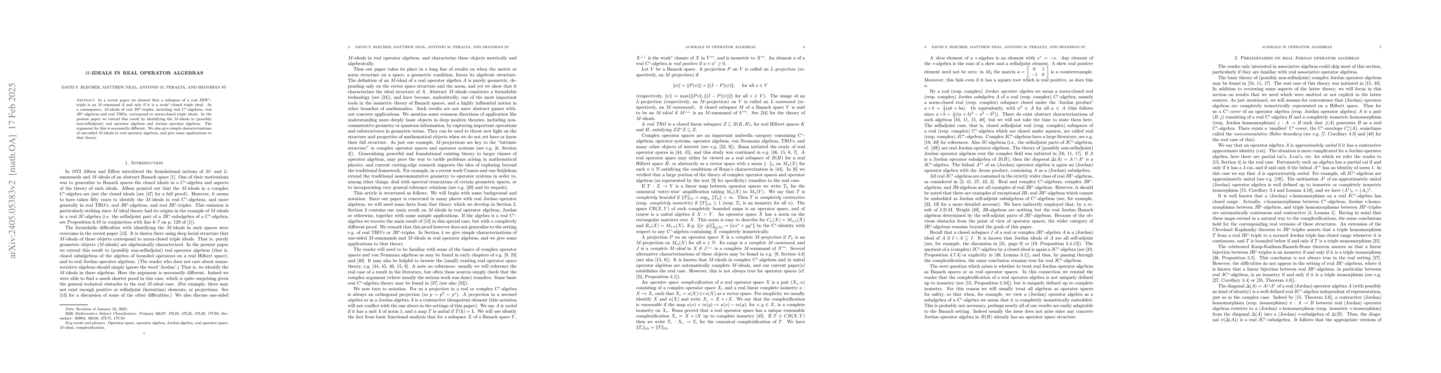 Thumbnail for M-ideals in real operator algebras