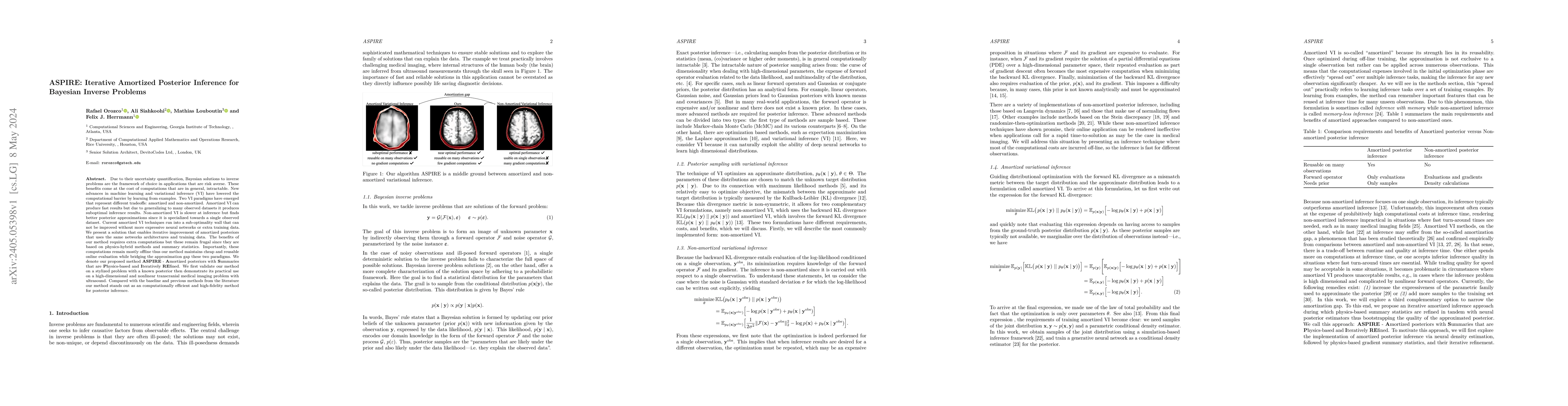 Thumbnail for ASPIRE: Iterative Amortized Posterior Inference for Bayesian Inverse
  Problems