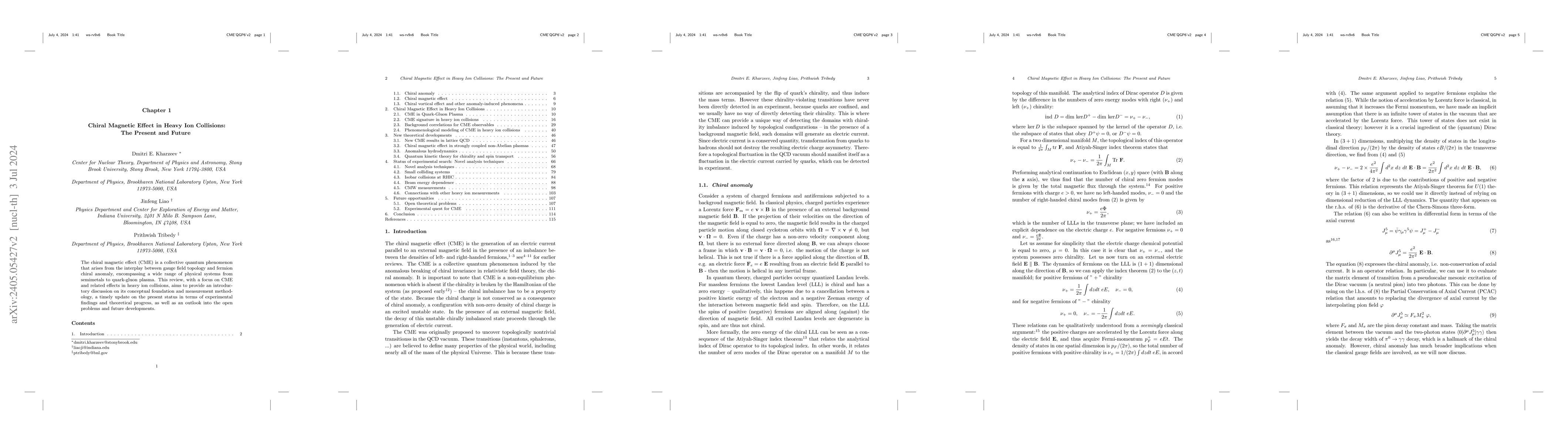 Thumbnail for Chiral Magnetic Effect in Heavy Ion Collisions: The Present and Future