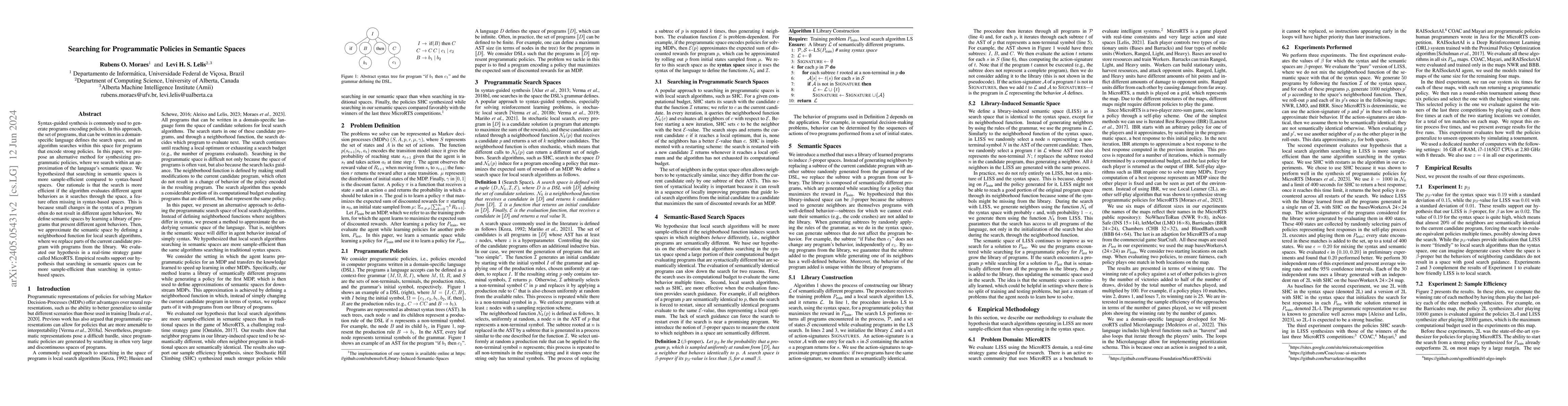 Thumbnail for Searching for Programmatic Policies in Semantic Spaces