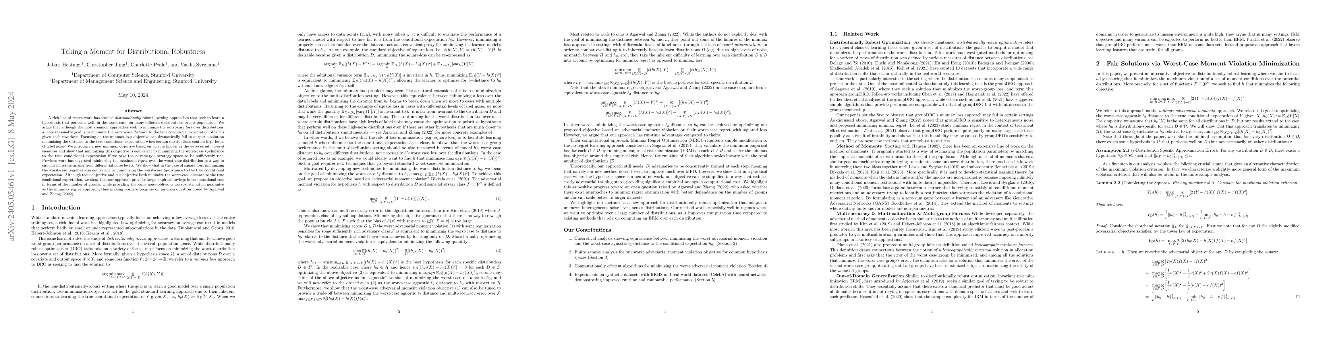 Thumbnail for Taking a Moment for Distributional Robustness