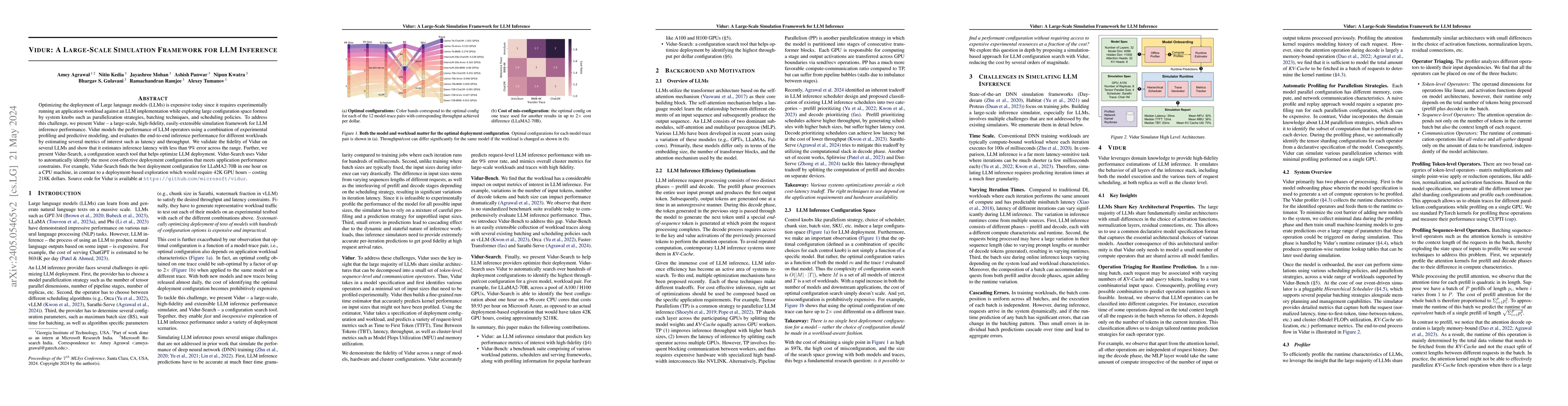 Thumbnail for Vidur: A Large-Scale Simulation Framework For LLM Inference