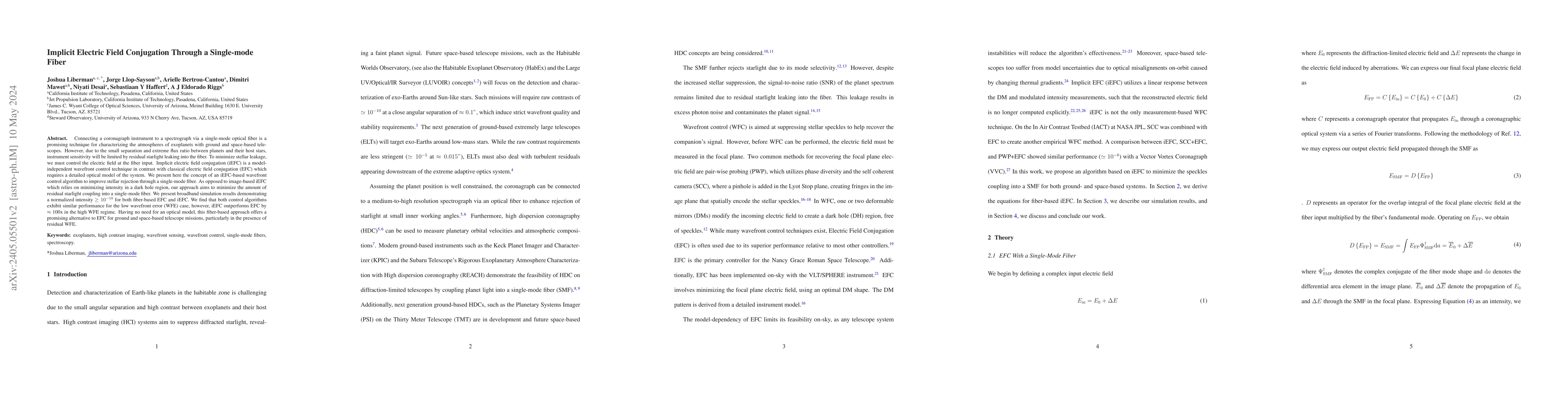 Thumbnail for Implicit Electric Field Conjugation Through a Single-mode Fiber