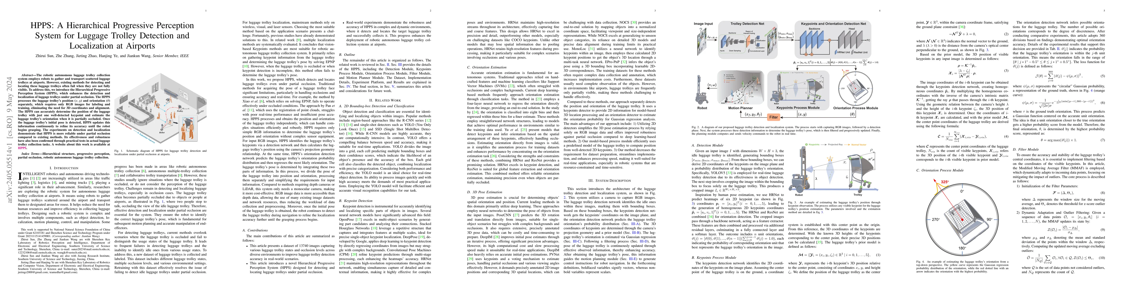 Thumbnail for HPPS: A Hierarchical Progressive Perception System for Luggage Trolley
  Detection and Localization at Airports