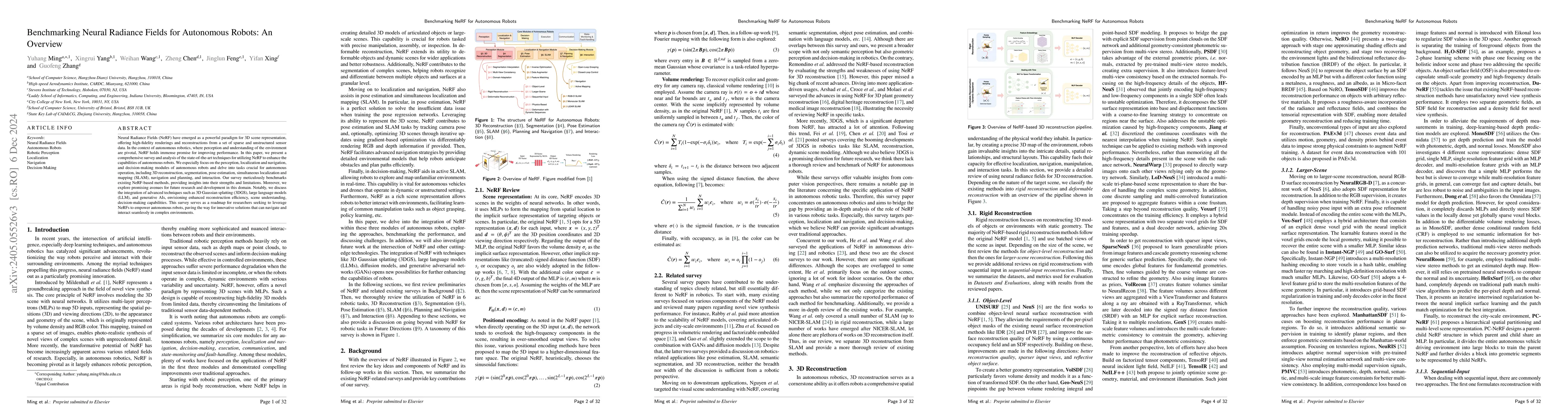 Thumbnail for Benchmarking Neural Radiance Fields for Autonomous Robots: An Overview