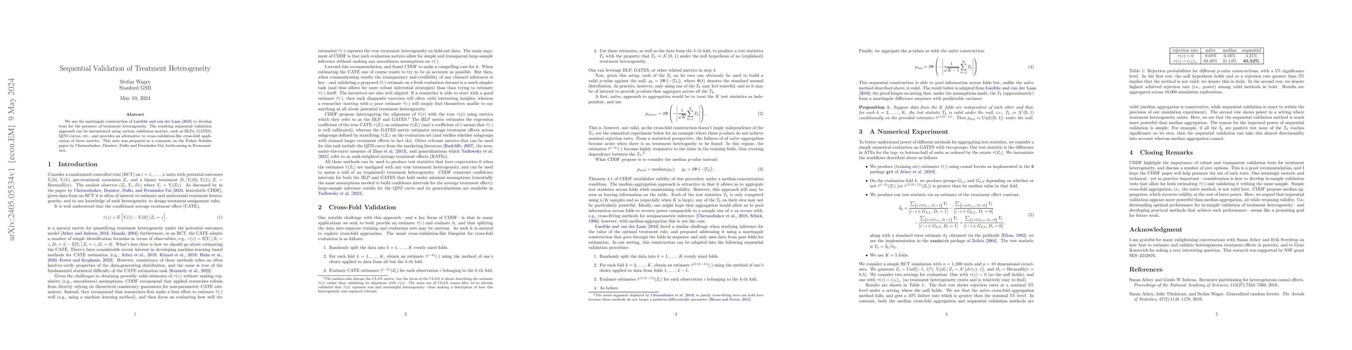 Thumbnail for Sequential Validation of Treatment Heterogeneity