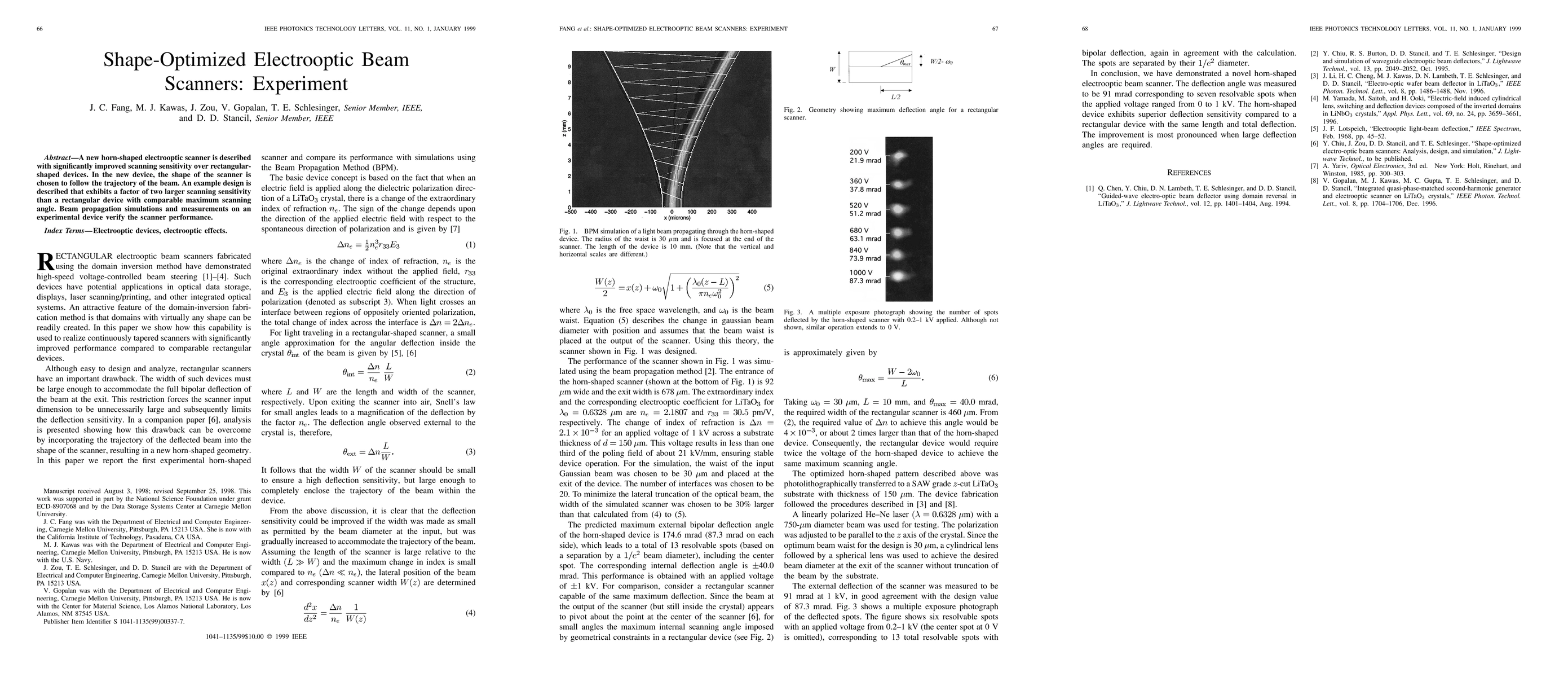 Thumbnail for Shape-Optimized Electrooptic Beam Scanners: Experiment