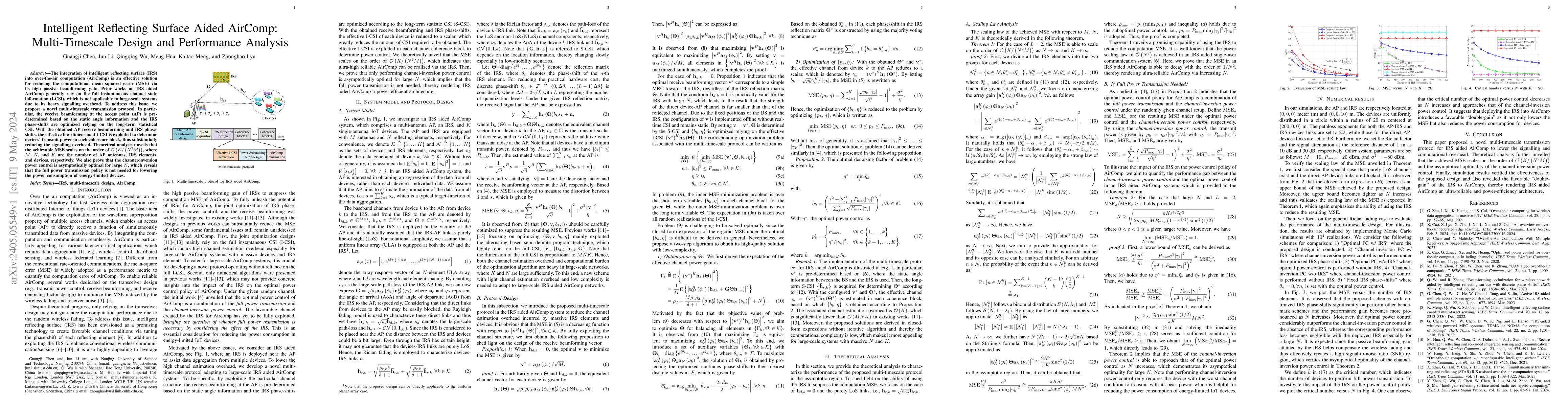 Thumbnail for Intelligent Reflecting Surface Aided AirComp: Multi-Timescale Design and
  Performance Analysis