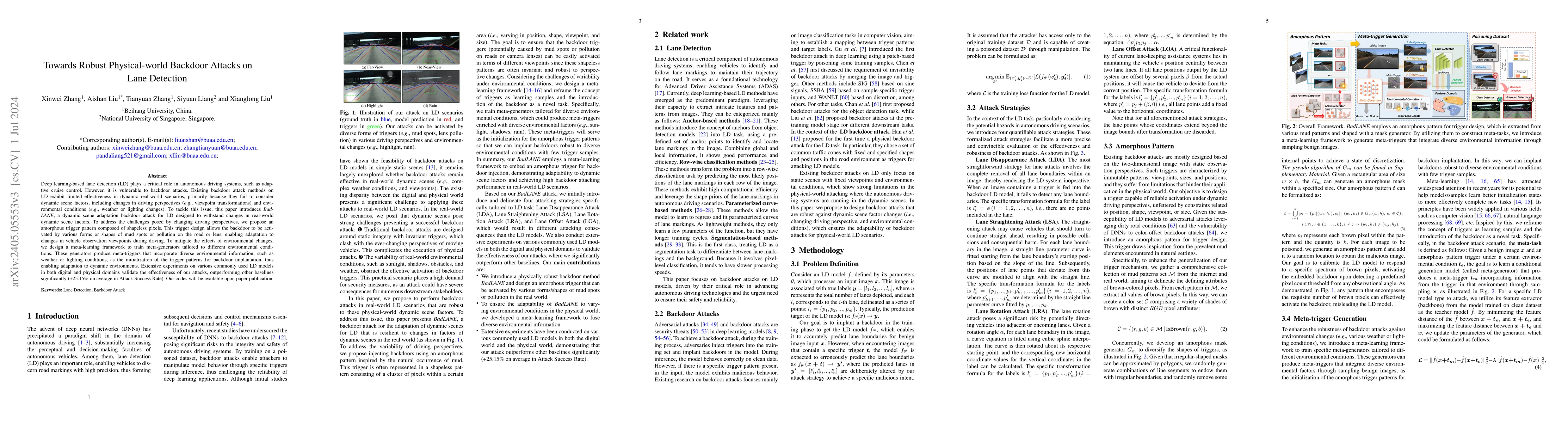 Thumbnail for Towards Robust Physical-world Backdoor Attacks on Lane Detection