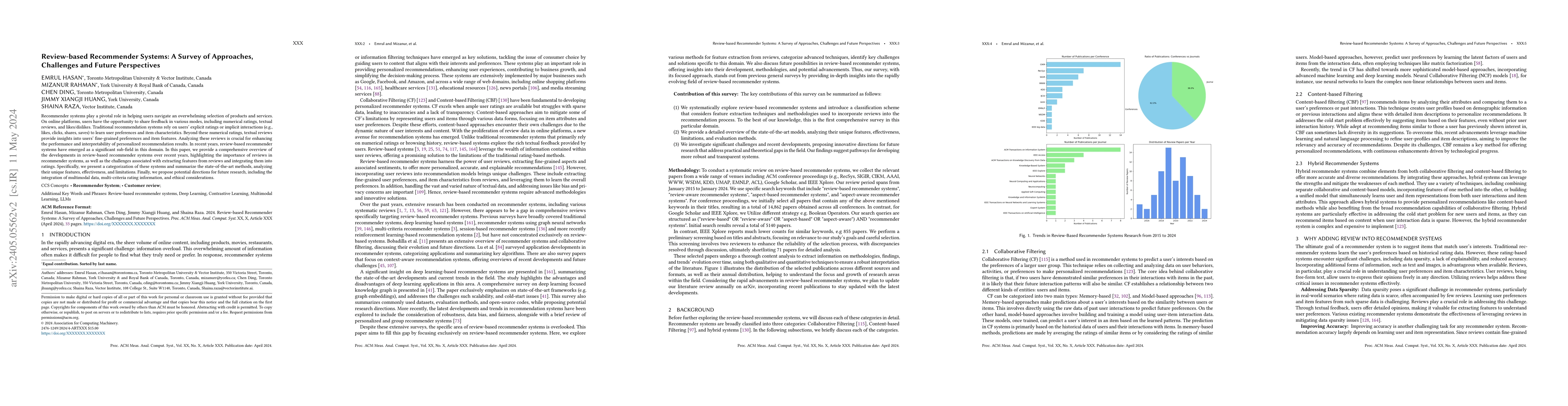 Thumbnail for Review-based Recommender Systems: A Survey of Approaches, Challenges and
  Future Perspectives