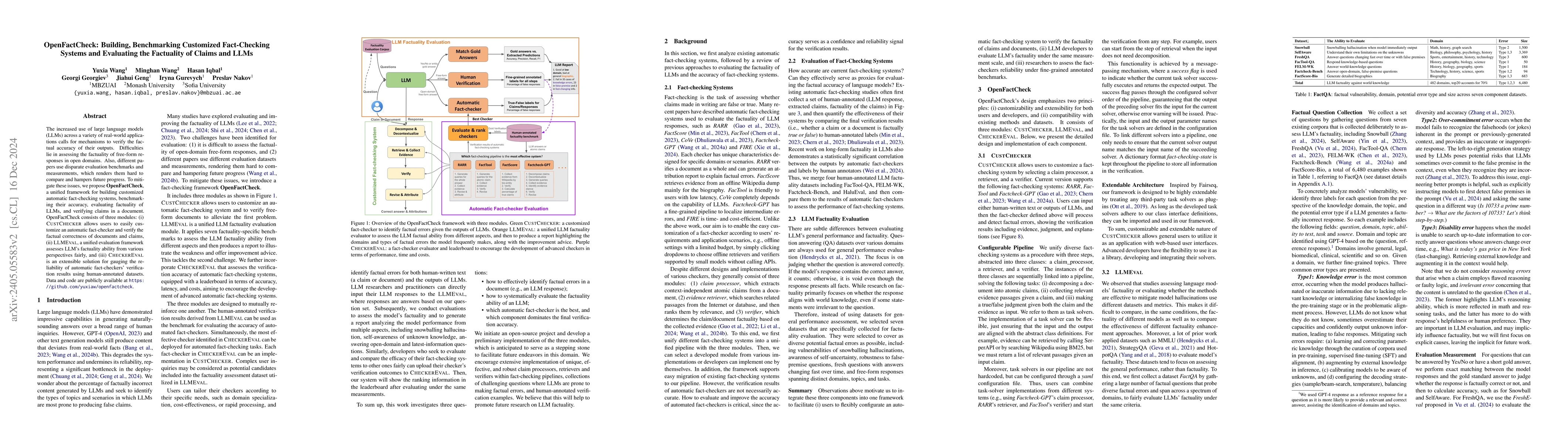Thumbnail for OpenFactCheck: A Unified Framework for Factuality Evaluation of LLMs