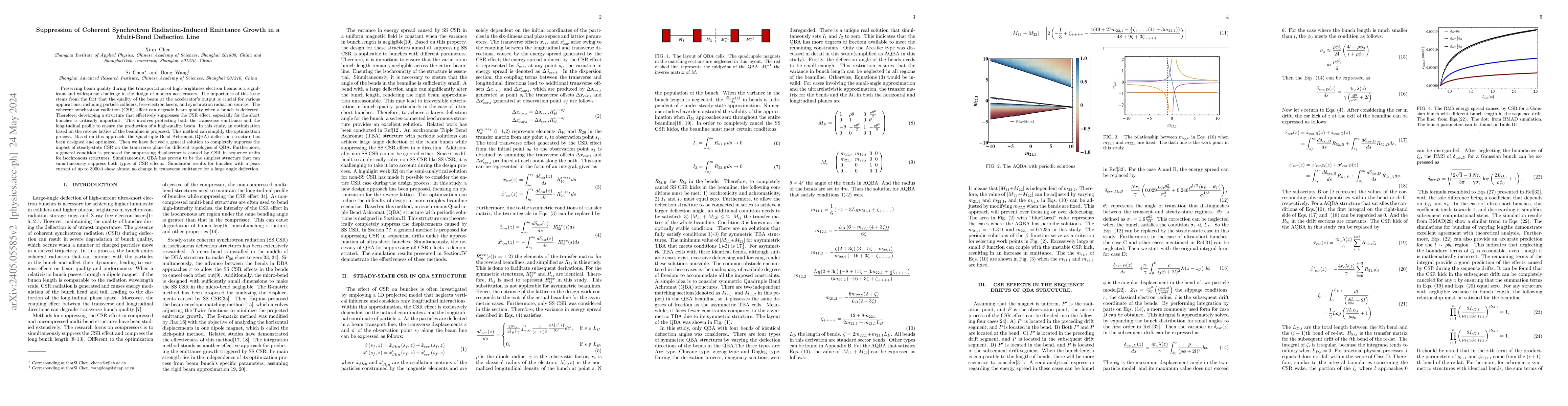Thumbnail for Suppression of Coherent Synchrotron Radiation-Induced Emittance Growth
  in a Multi-Bend Deflection Line