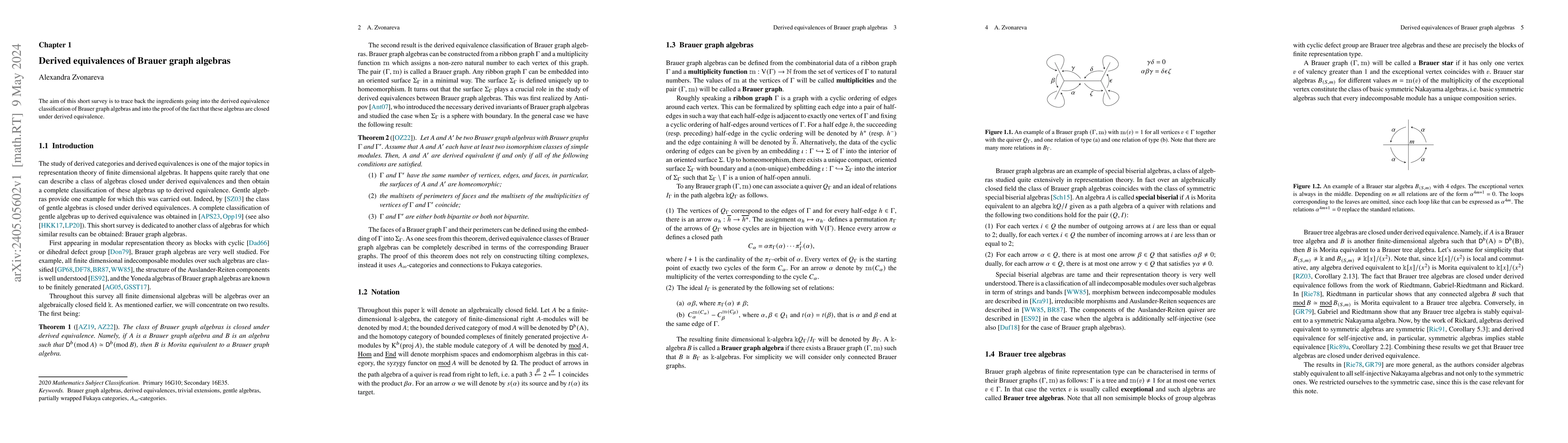 Thumbnail for Derived equivalences of Brauer graph algebras