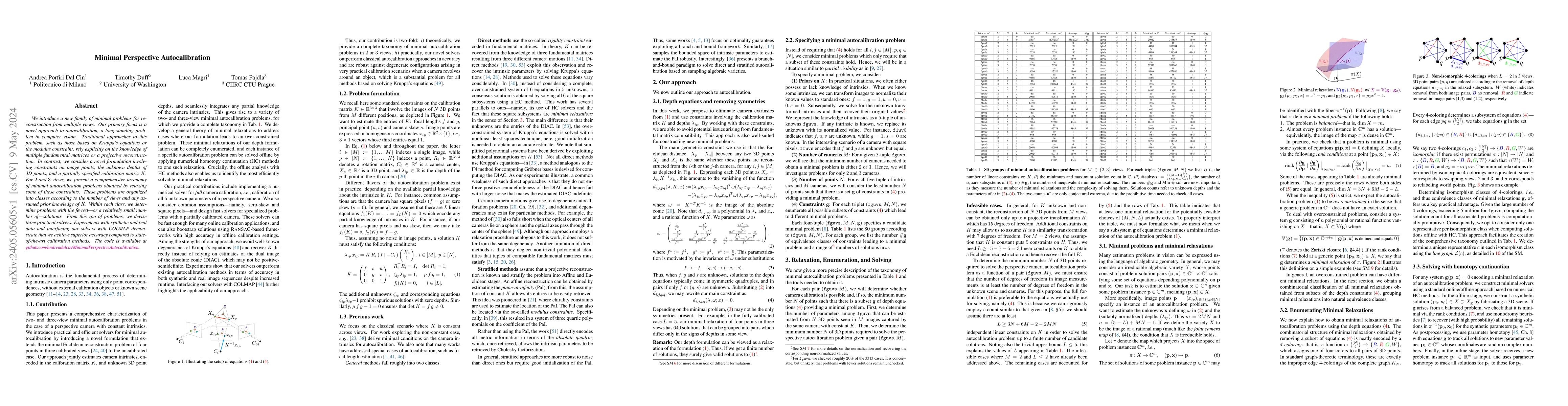 Thumbnail for Minimal Perspective Autocalibration