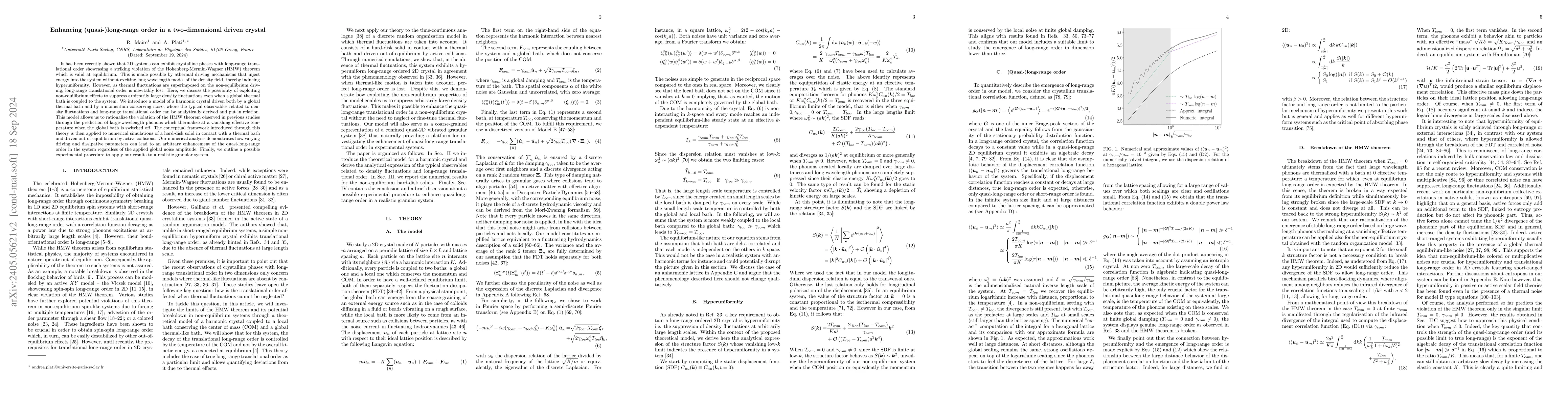 Thumbnail for Enhancing (quasi-)long-range order in a two-dimensional driven crystal