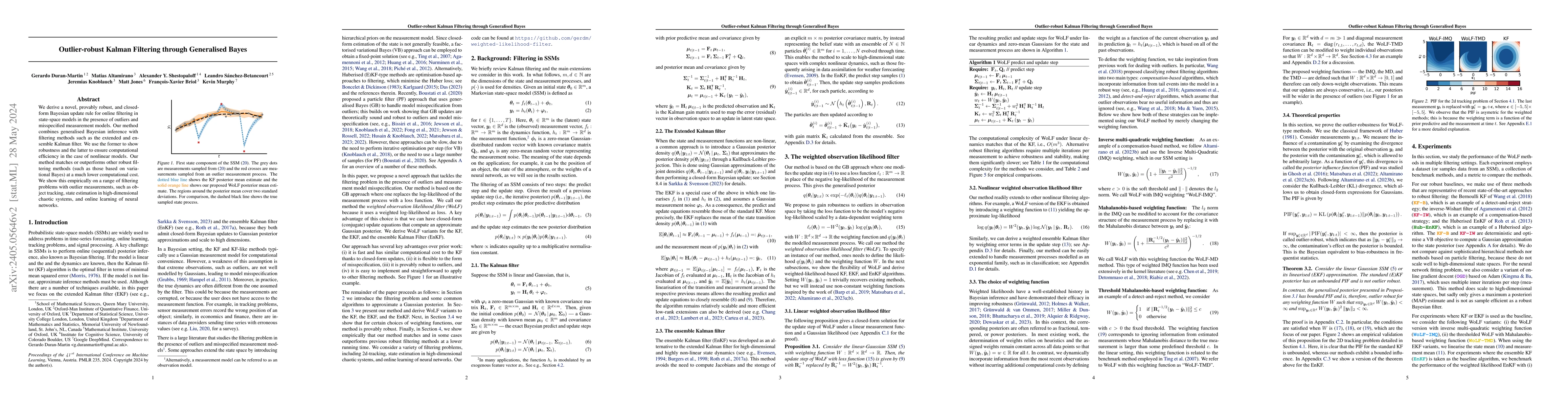 Thumbnail for Outlier-robust Kalman Filtering through Generalised Bayes