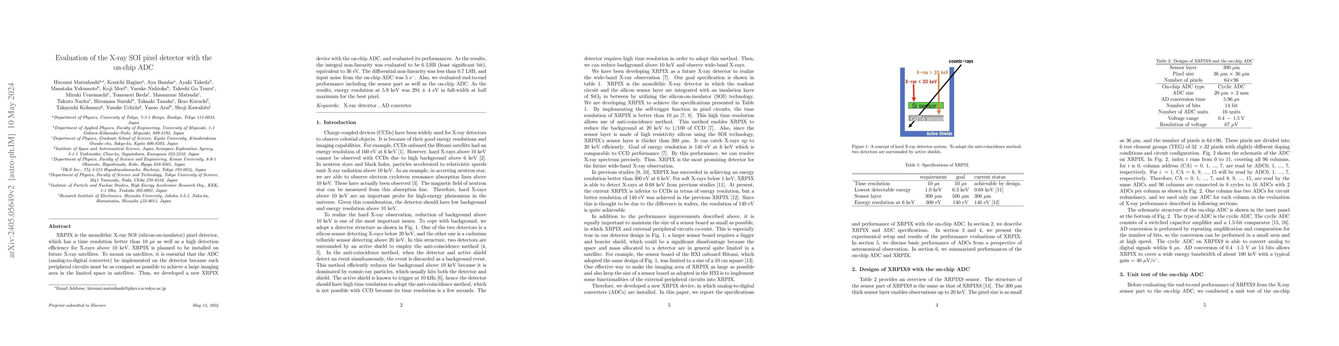 Thumbnail for Evaluation of the X-ray SOI pixel detector with the on-chip ADC