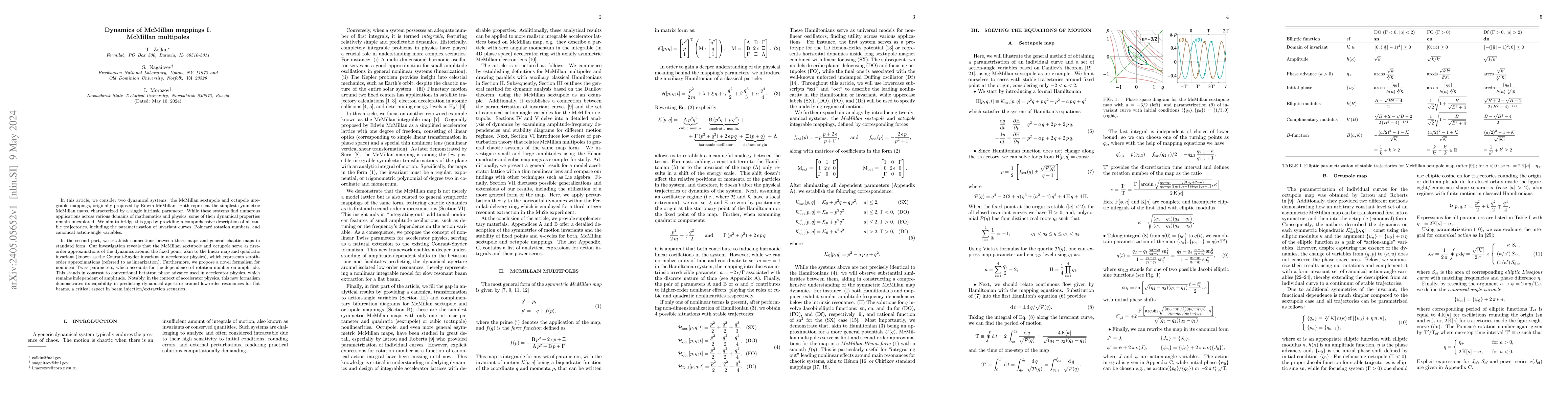 Thumbnail for Dynamics of McMillan mappings I. McMillan multipoles