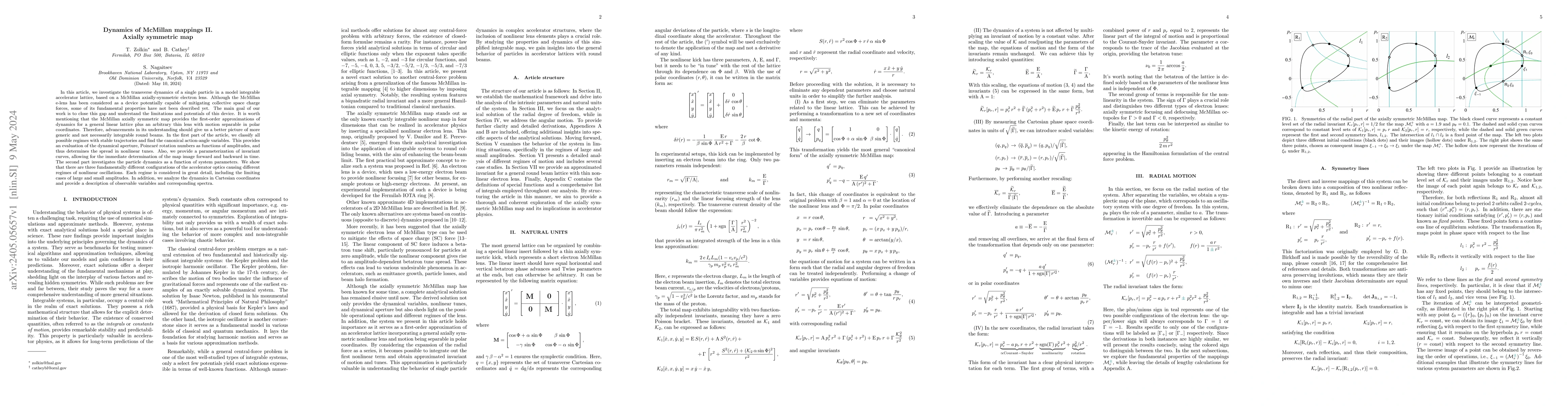 Thumbnail for Dynamics of McMillan mappings II. Axially symmetric map