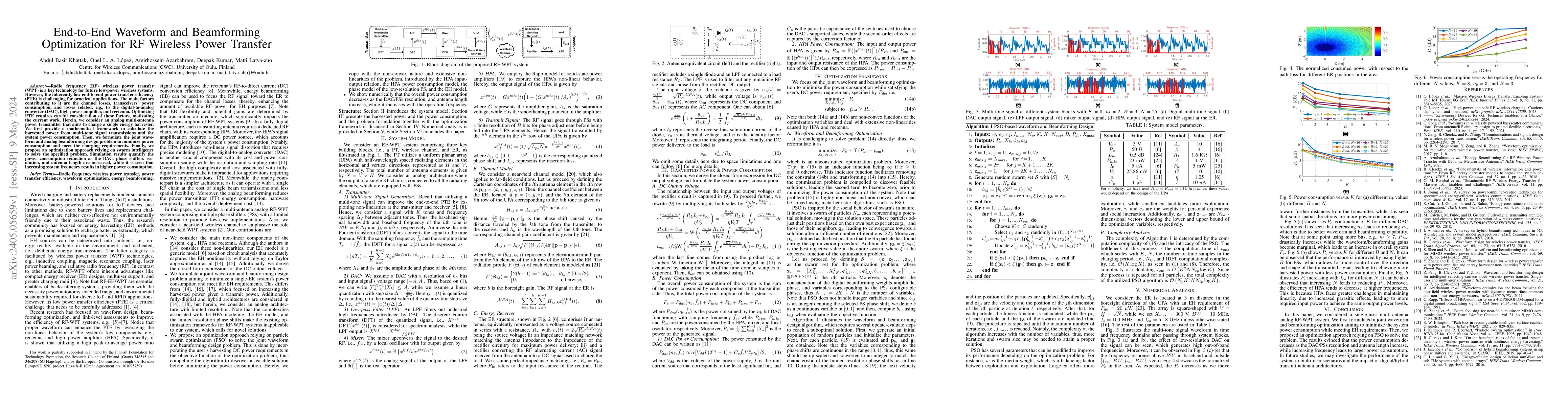Thumbnail for End-to-End Waveform and Beamforming Optimization for RF Wireless Power
  Transfer