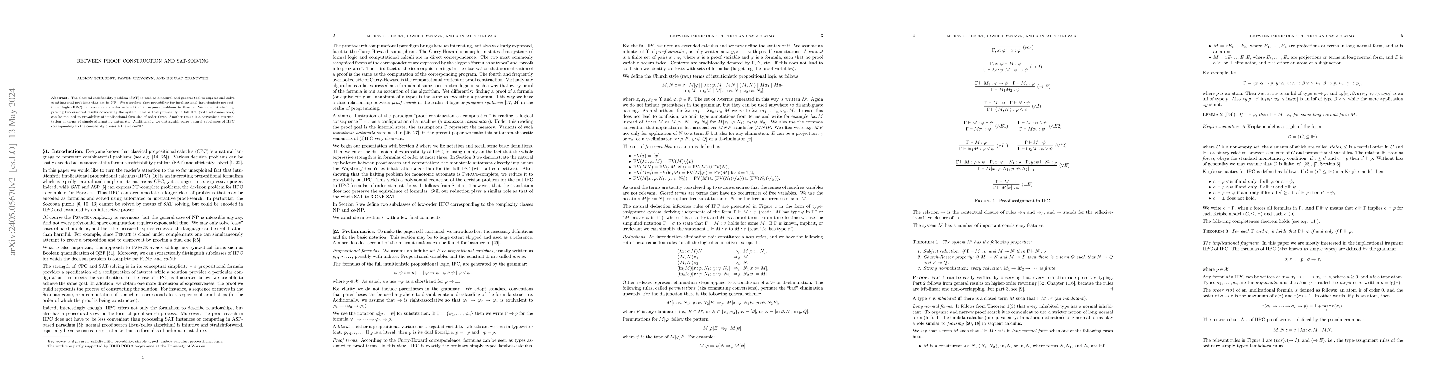Thumbnail for Between proof construction and SAT-solving