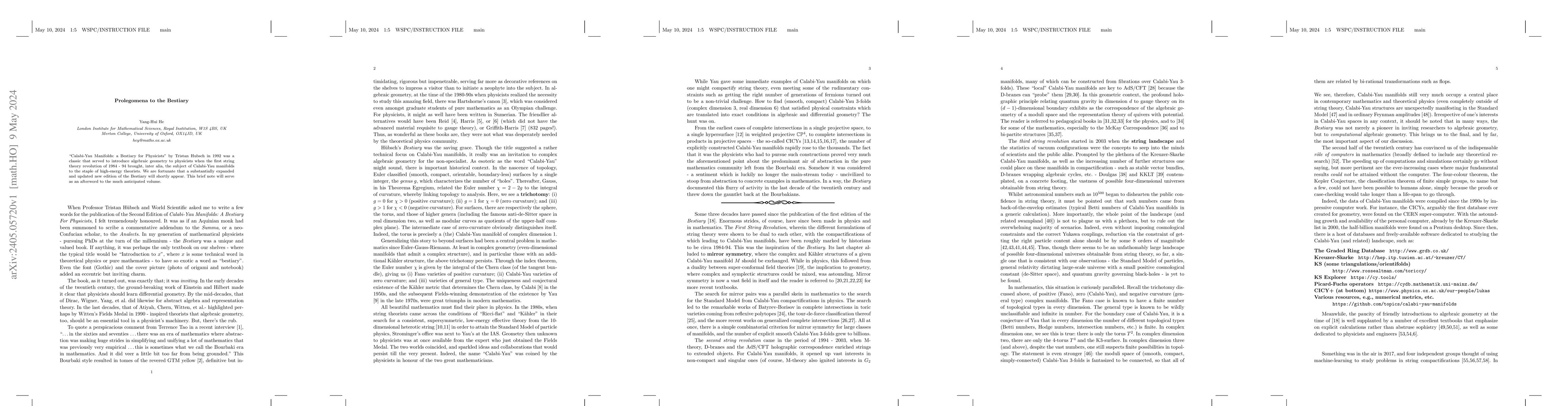 Thumbnail for Prolegomena to the Bestiary
