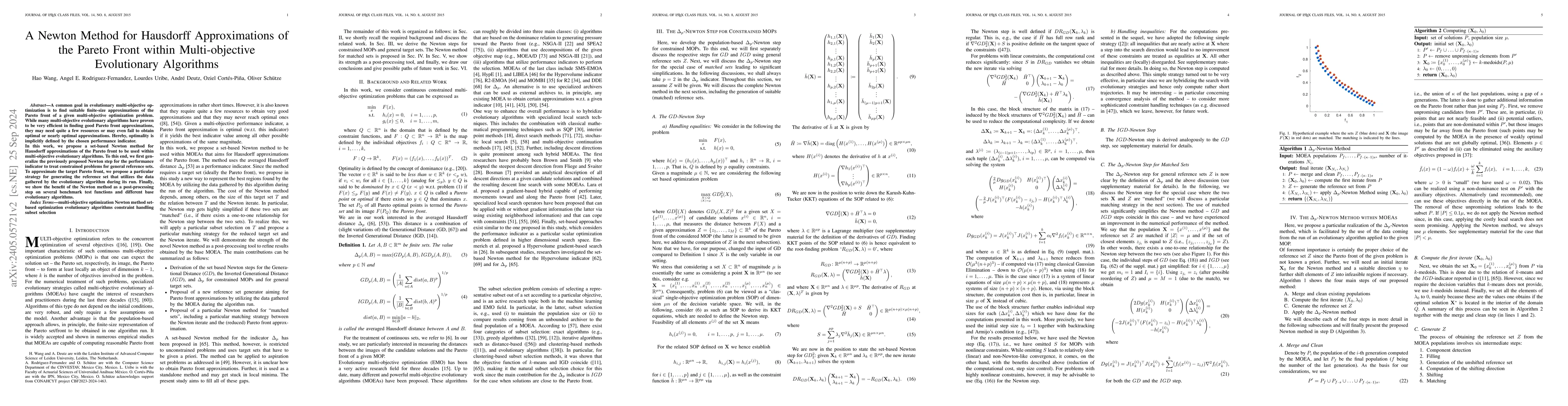 Thumbnail for A Newton Method for Hausdorff Approximations of the Pareto Front within
  Multi-objective Evolutionary Algorithms
