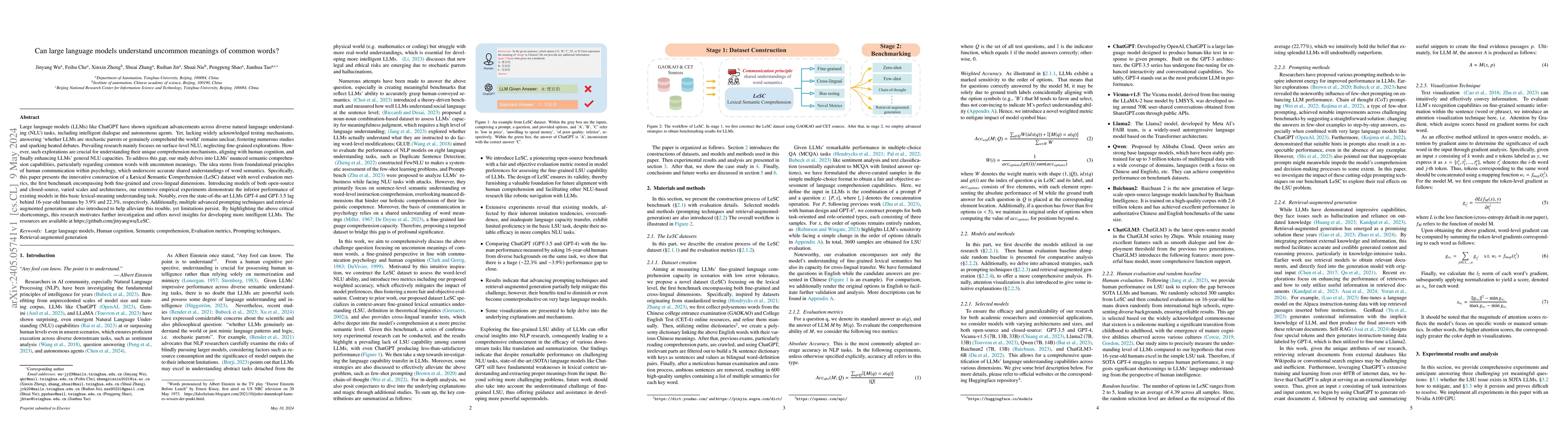 Thumbnail for Can large language models understand uncommon meanings of common words?
