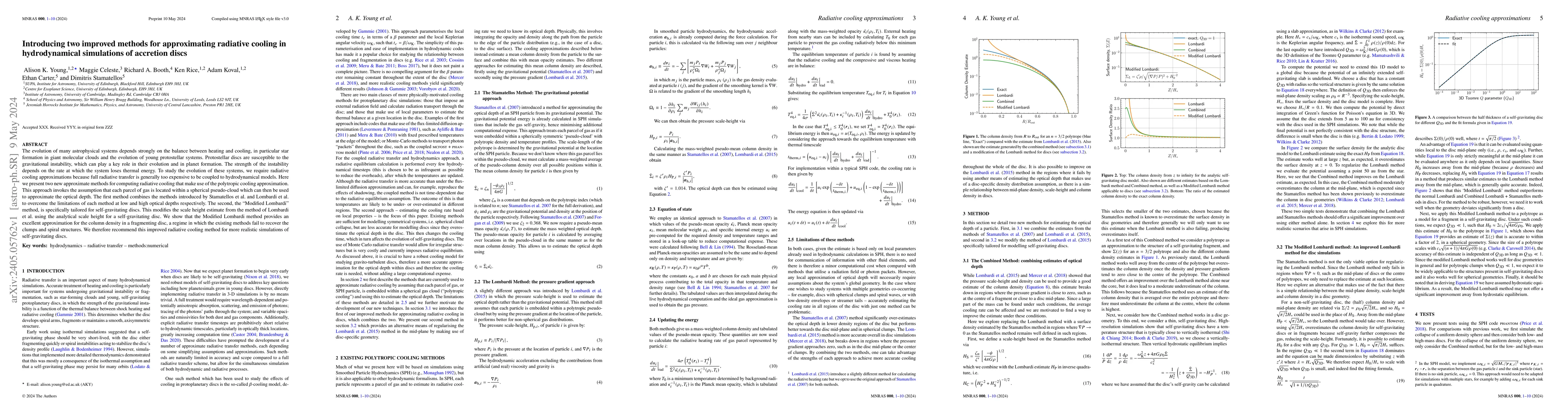 Thumbnail for Introducing two improved methods for approximating radiative cooling in
  hydrodynamical simulations of accretion discs