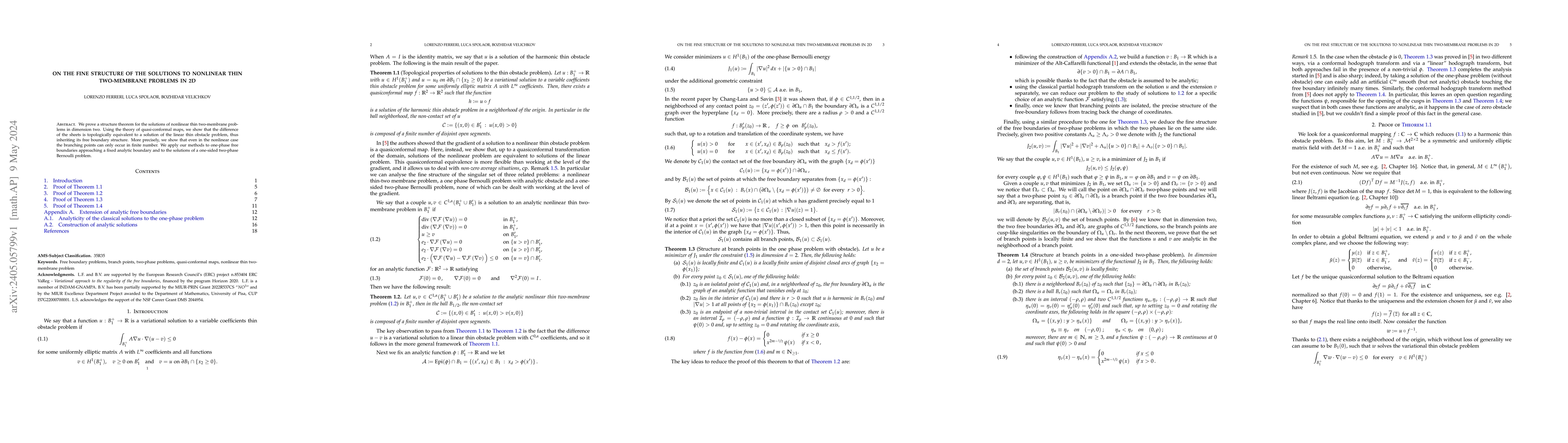 Thumbnail for On the fine structure of the solutions to nonlinear thin two-membrane
  problems in 2D