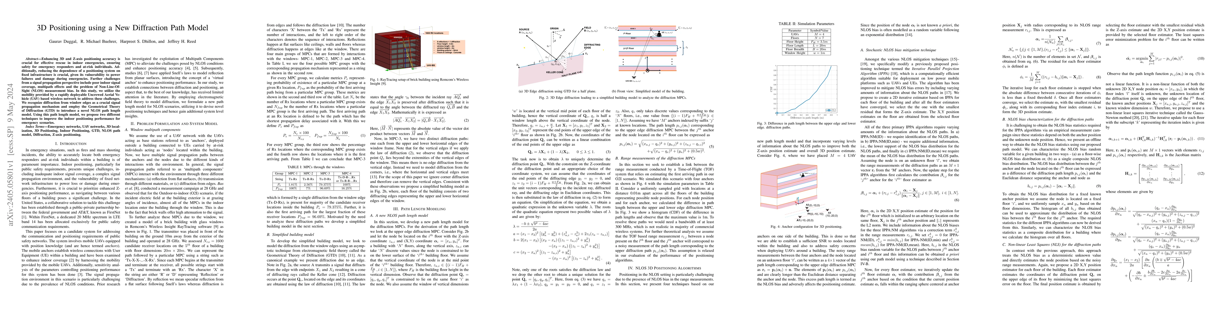 Thumbnail for 3D Positioning using a New Diffraction Path Model