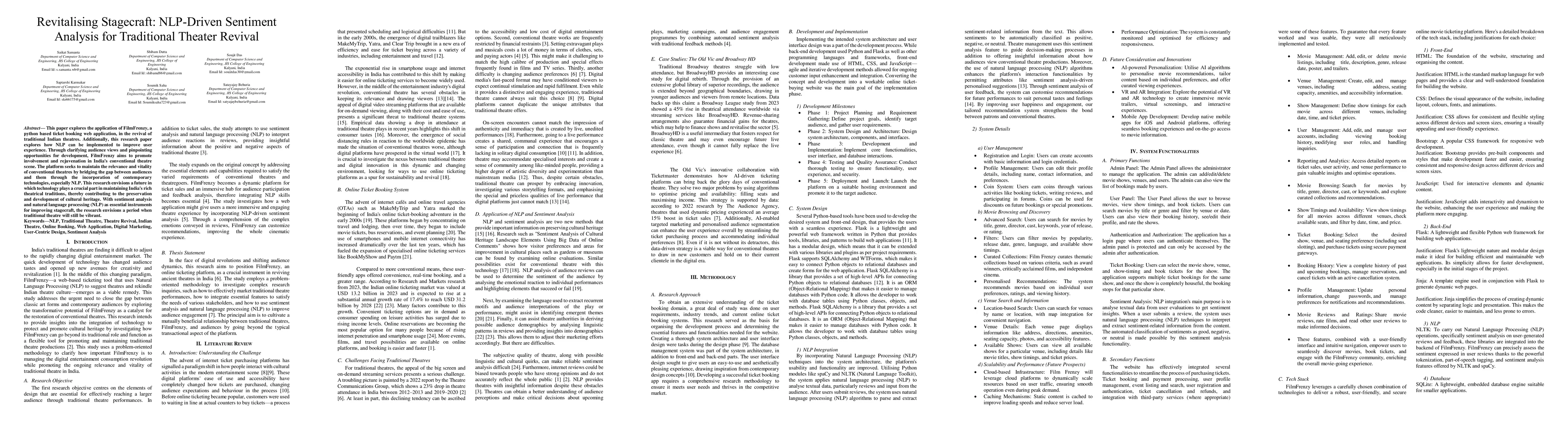 Thumbnail for Revitalising Stagecraft: NLP-Driven Sentiment Analysis for Traditional
  Theater Revival