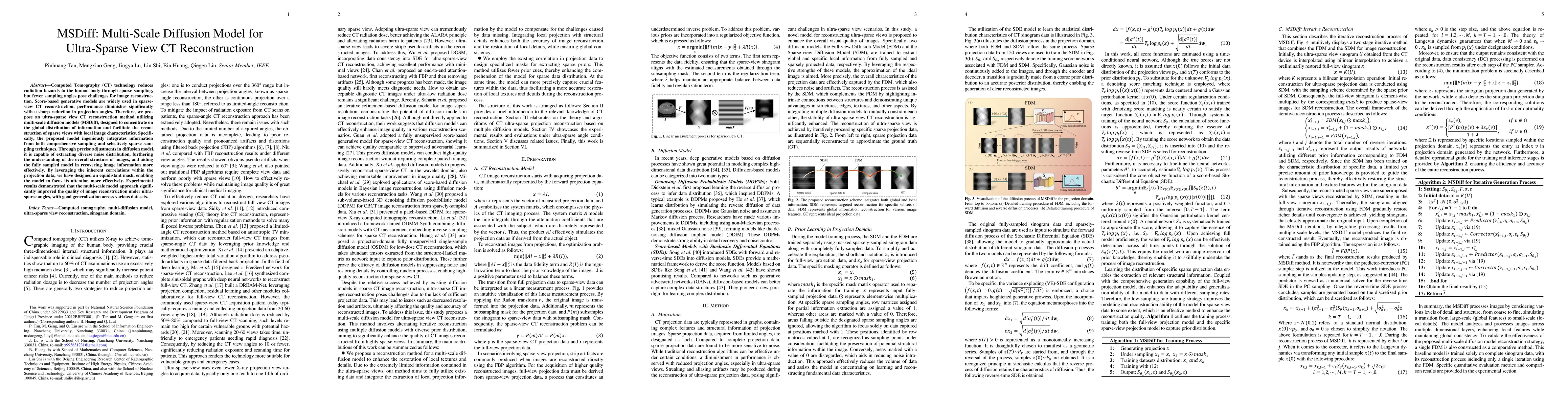 Thumbnail for MSDiff: Multi-Scale Diffusion Model for Ultra-Sparse View CT
  Reconstruction