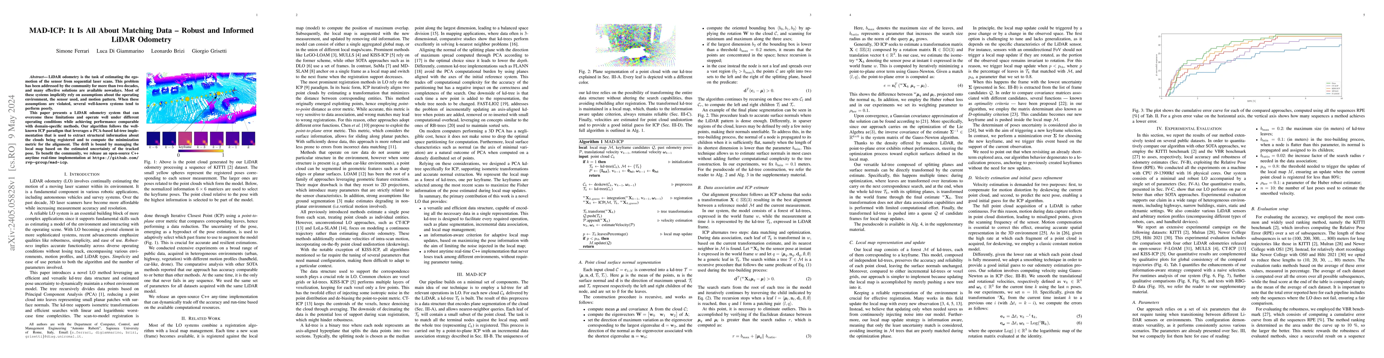 Thumbnail for MAD-ICP: It Is All About Matching Data -- Robust and Informed LiDAR
  Odometry