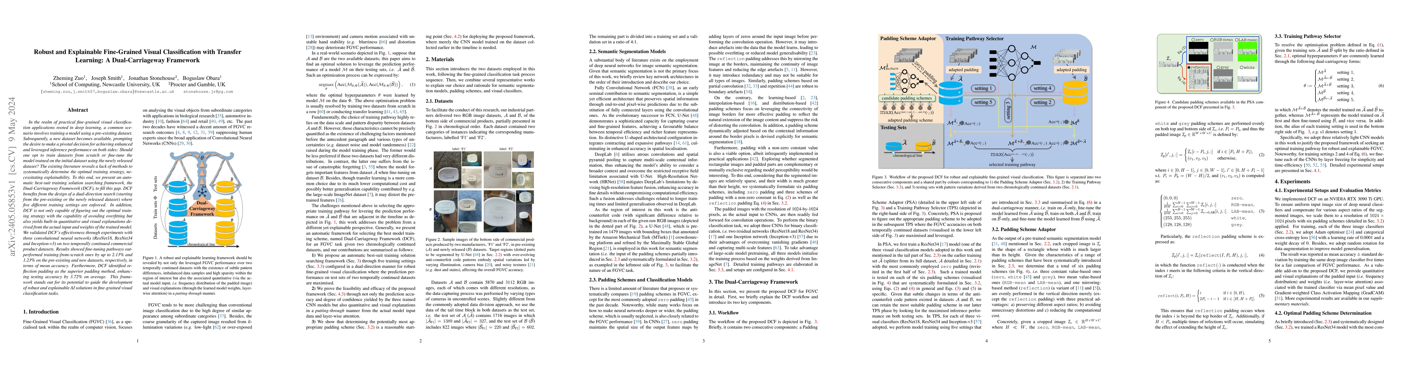 Thumbnail for Robust and Explainable Fine-Grained Visual Classification with Transfer
  Learning: A Dual-Carriageway Framework