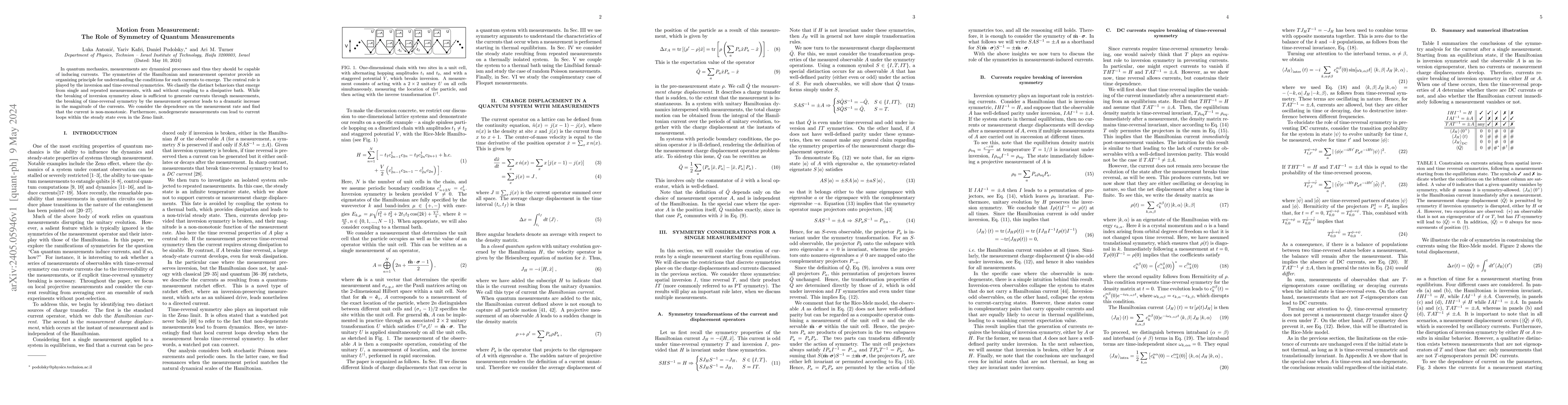 Thumbnail for Motion from Measurement: The Role of Symmetry of Quantum Measurements