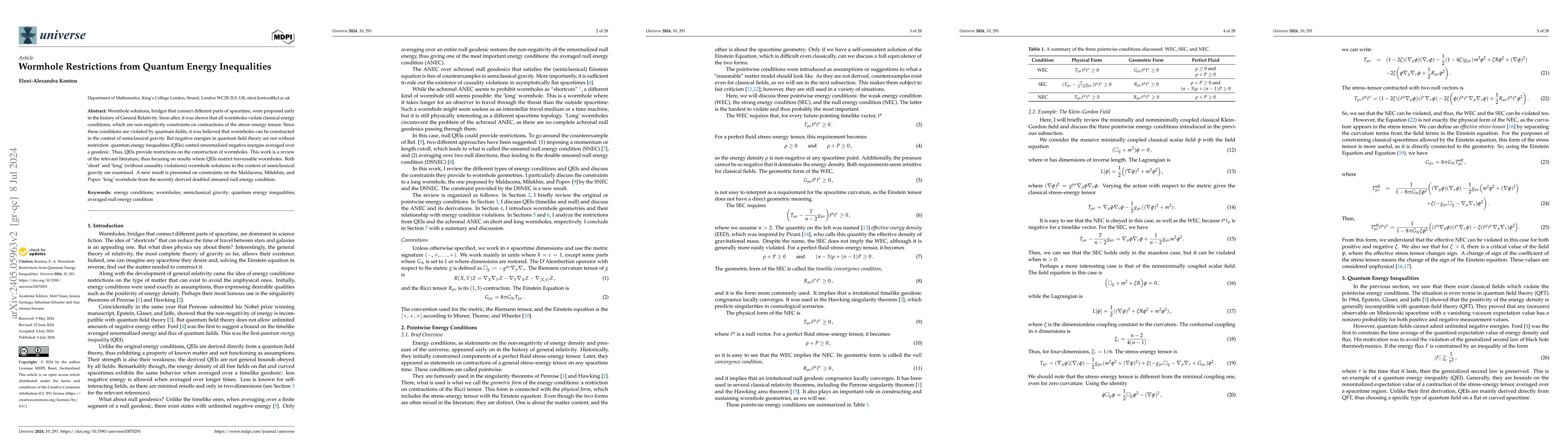 Thumbnail for Wormhole restrictions from quantum energy inequalities