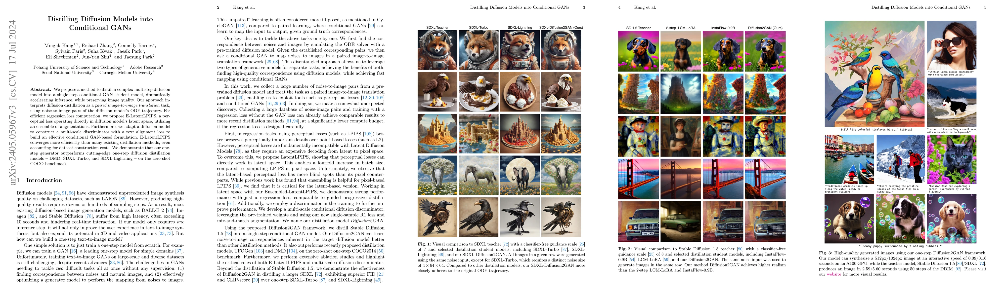 Thumbnail for Distilling Diffusion Models into Conditional GANs