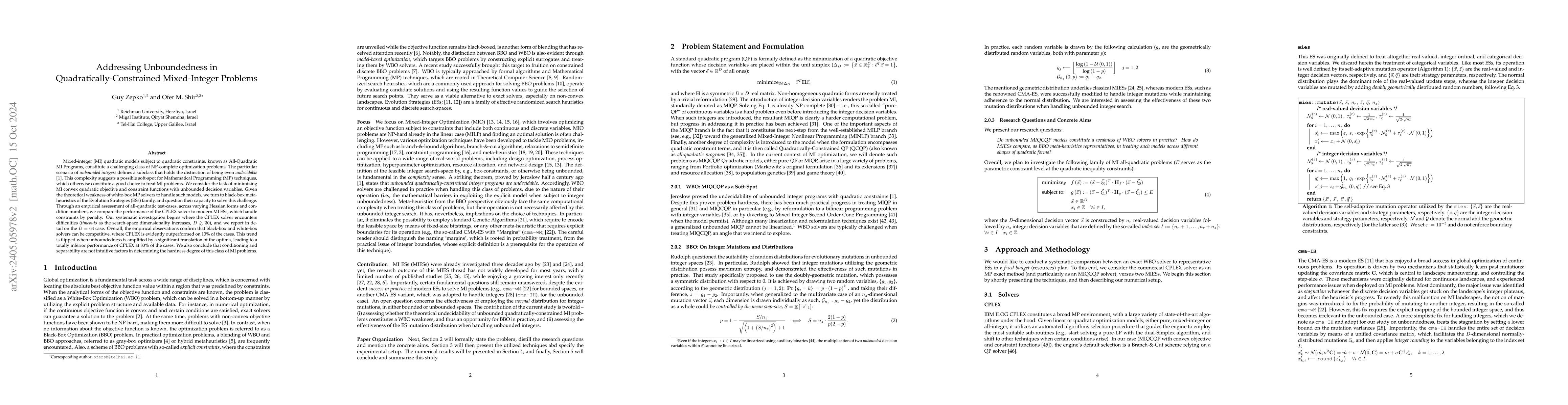 Thumbnail for Addressing Unboundedness in Quadratically-Constrained Mixed-Integer
  Problems