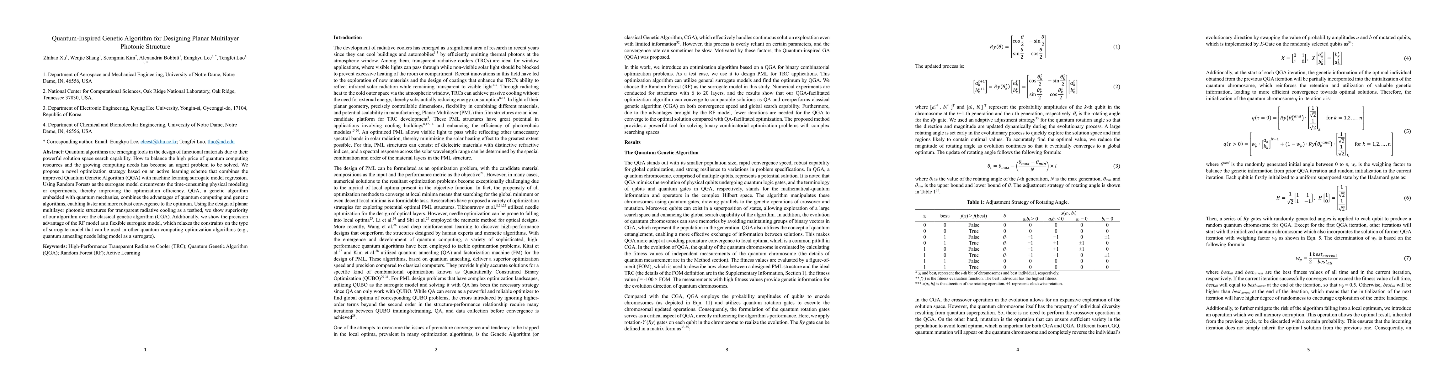Thumbnail for Quantum-Inspired Genetic Algorithm for Designing Planar Multilayer
  Photonic Structure