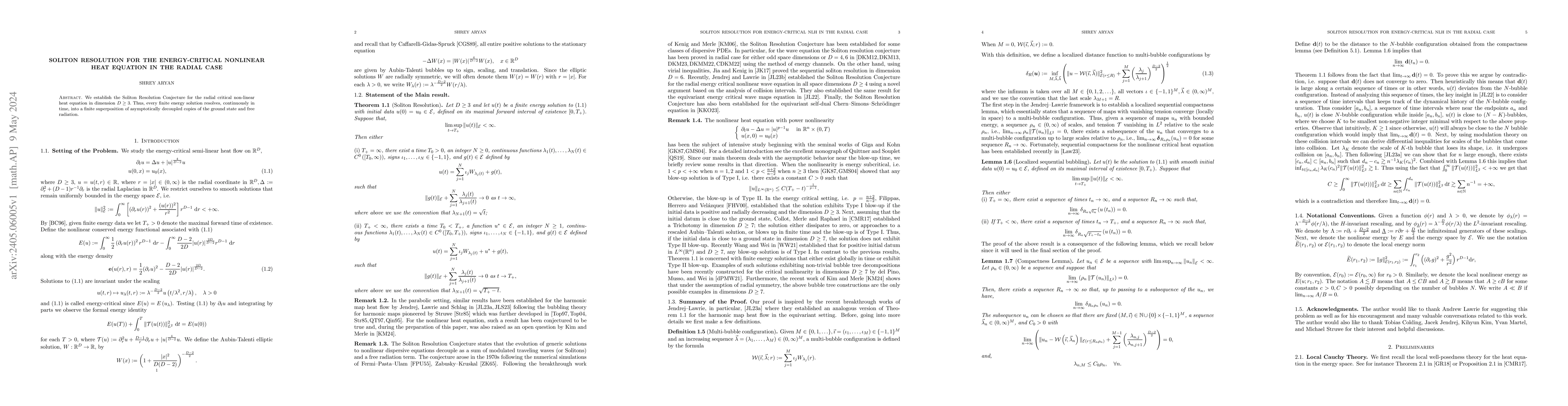 Thumbnail for Soliton resolution for the energy-critical nonlinear heat equation in
  the radial case